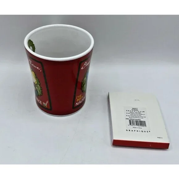 Peanuts Lot Sally Christmas Mug 14oz & Snoopy Notepad Dear Santa I’ve Been Nice - Picture 2 of 16